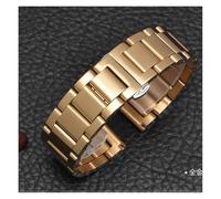 HUKILU yaoqijie 16mm 18mm 20mm 21mm 22mm 23mm 24mm 26mm Width Watchband Stainless Steel Band Watch Strap Metal Wristband Men Women Bracelet lasting(Gold,16mm)