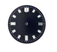 HUKILU yaoqijie 28.55mm Fishscale Watch dial c3 Super Green Luminous for NH35 Automatic Movement Assembly Blue Black Single Calendar Watch Parts Lasting(WZ-N-102)