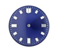 HUKILU yaoqijie 28.55mm Fishscale Watch dial c3 Super Green Luminous for NH35 Automatic Movement Assembly Blue Black Single Calendar Watch Parts Lasting(WZ-N-104)