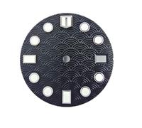 HUKILU yaoqijie 28.55mm Fishscale Watch dial c3 Super Green Luminous for NH35 Automatic Movement Assembly Blue Black Single Calendar Watch Parts Lasting(WZ-N-106)