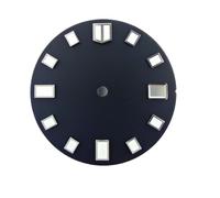 HUKILU yaoqijie 28.55mm Fishscale Watch dial c3 Super Green Luminous for NH35 Automatic Movement Assembly Blue Black Single Calendar Watch Parts Lasting(WZ-N-101)