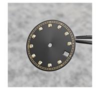 HUKILU yaoqijie 28.5mm Diamond Watch Dial Sun Texture Modification Watch Faces with Single Calendar Window Colour Dial for NH35 NH36 Movement Lasting(Black)