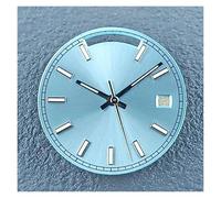 HUKILU yaoqijie 28.5mm Dual Calendar c3 Super Blue Glow in The Dark Watch dial Fit 8285 Automatic Movement mounting dial Hand Parts Lasting(5028a)