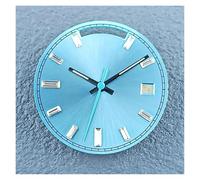 HUKILU yaoqijie 28.5mm Dual Calendar c3 Super Blue Glow in The Dark Watch dial Fit 8285 Automatic Movement mounting dial Hand Parts Lasting(5027a)
