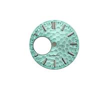 HUKILU yaoqijie 28.5MM Green Luminous NH34 Watch Dial Mechanical Watch Accessories Replacement Dials for NH38 Movements Lasting(Light Blue)