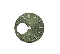 HUKILU yaoqijie 28.5MM Green Luminous NH34 Watch Dial Mechanical Watch Accessories Replacement Dials for NH38 Movements Lasting(Army Green)