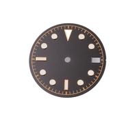 HUKILU yaoqijie 28.5MM Sterile Watch Dial Fit NH35 NH36 Movement Watch Accessories Green Luminous Lasting(A)