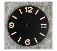 HUKILU yaoqijie 28.5mm Watch Dial Digital Sunburst/Frosted Faces Green Luminous Men's Watch Modification Parts for NH35/NH36/4R/7S Movement Lasting(B)