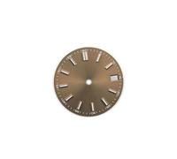 HUKILU yaoqijie 28.5mm Watch Dial for NH35 Movement BGW9 Blue Green Luminous Mechanical Watch Face Lasting(Brown)