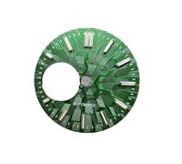 HUKILU yaoqijie 28.5mm Watch Dial Green Luminous Modification Watch Accessories Diving Texture Watch Faces for NH38/ NH34 Movement Lasting(Green)