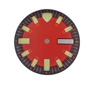HUKILU yaoqijie 29mm Green C3 Glow in The Dark Watch dial fits NH35 NH36 Automatic Mechanical case Watch Accessories Custom Logo Lasting(WZ-N-9)