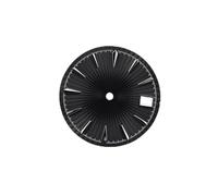 HUKILU yaoqijie 29mm Watch Dial Radial Pattern Surface with Single Date Men's and Women's Watch Replacement Parts for NH35/NH36 Movement Lasting(Silver Black)