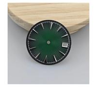 HUKILU yaoqijie 29mm Watch Dial Radial Pattern Surface with Single Date Men's and Women's Watch Replacement Parts for NH35/NH36 Movement Lasting(Silver Green)