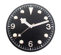 HUKILU yaoqijie 30.5mm Watch Dial Green Luminous for NH35 NH36 Watches Movement Accessory Part Lasting(Dial with Hands 2)