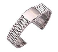 HUKILU yaoqijie 316L Stainless Steel Watch Band Bracelet Silver Gold Women Watchbands 12mm 14mm 16mm 18mm 20mm Clock Wrist Strap Clasp lasting(Silver,18mm)