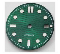HUKILU yaoqijie 31mm Silvery Black Green Gray Blue Watch Dial Luminous fit NH35 Movement Lasting(R4 Green)