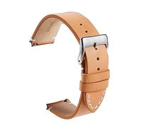 HUKILU yaoqijie Hot Sale Quick Release Calfskin Leather Watch Band Soft Matte Leather Watchbands 16 18 20 22 24mm Straps For Smart Watches lasting(YELLOW,24mm)