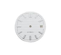 HUKILU yaoqijie NH35 Watch Dial 29.8mm Green Luminous Dial Accessory Parts for Mens Watch Case for NH34 nh35 Movement Modified Lasting(White dial)