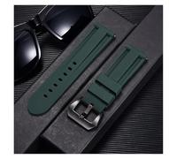HUKILU yaoqijie Silicone Watch Band 22mm 24mm 26mm Stainless Steel Buckle Waterproof Rubber Watch Straps High Quality Replacement Watchbands lasting(Blue-Black,24mm)