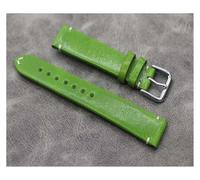 HUKILU yaoqijie Soft Leather Handmade Thin Compatible With DW Watch Strap 18mm 20mm 22mm Blue Red Green Yellow Genuine Leather Watch Band Strap lasting(Green,20mm)