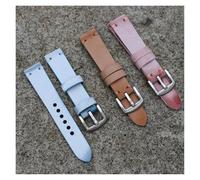 HUKILU yaoqijie Suede Leather Watch Band Strap 20mm 22mm Handmade Wristband Bracelet Watchband Stainless Steel Silver Buckle Thickness 4mm lasting(Brown,22mm)