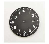 HUKILU yaoqijie Watch Accessories Pilot Dial Watch Face Green Luminous Suitable for NH35/36/4R Movement Lasting(Black)