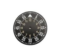 HUKILU yaoqijie Watch Accessories Pilot Dial Watch Face Green Luminous Suitable for NH35/36/4R Movement Lasting(Retro Digital Face)