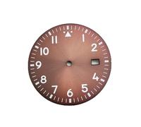 HUKILU yaoqijie Watch Accessories Pilot Dial Watch Face Green Luminous Suitable for NH35/36/4R Movement Lasting(Coffee Color)
