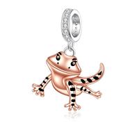 HUKKUN Bearded Dragon Gifts Sterling Silver Bearded Dragon Charm for Bracelet Lizard Jewellery Lizard Gifts for Women