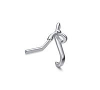 HUKKUN Bow Nose Ring Stud Sterling Silver 20G Knot Nose Ring Stud L Shaped Bow Noses Piercing Jewellery Gifts for Women