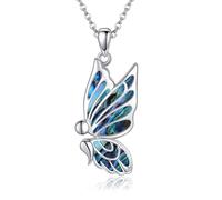 HUKKUN Butterfly Semicolon Necklace Sterling Silver Story Isnt Over Yet Suicide Awareness Mental Health Awareness Jewelry Gift for Women