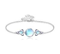 HUKKUN Celtic Bracelet Sterling Silver Trinity Knot Bracelet Celtic Jewellery Gifts for Women