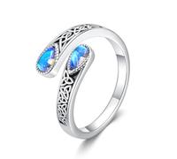 HUKKUN Celtic Ring Sterling Silver Celtic Knot Spoon Ring Trinity Irish Celtics Jewellery Gifts for Women