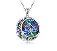 HUKKUN Compass/Fairy/Baphomet/African/Octopus/Dragonfly/Prince Symbol/Pentagram/Anubis Necklace for Women 925 Sterling Silver Compass Pendant Necklace Jewelry for Women