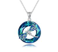 HUKKUN Compass/Fairy/Baphomet/African/Octopus/Dragonfly/Prince Symbol/Pentagram/Anubis Necklace for Women 925 Sterling Silver Compass Pendant Necklace Jewelry for Women