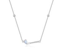 HUKKUN Golf Necklace 925 Sterling Silver Created Opal Golf Balls Necklace Sport Jewelry Gifts for Women Golfer