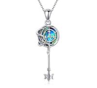 HUKKUN Lilith Necklace Sterling Silver Lilith Key Wiccan Pagan Jewellery Gift for Women