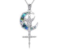 HUKKUN Lilith Necklace Sterling Silver Lilith Sigil Pendant Witchy Necklace Satanic Jewelry Gifts for Women