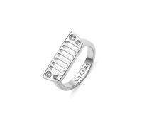 HUKKUN Personalized Jeep Ring Sterling Silver Custom Name Jeep Ring with Birthstone Jeep Jewelry for Jeep Lover