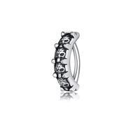 HUKKUN Skull Belly Button Ring Sterling Silver 14G Belly Button Ring Skull Belly Navel Jewellery Gothic Gifts for Women