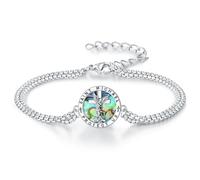 HUKKUN St Michael Bracelet Sterling Silver Saint Michael Bracelet Cross Catholic Jewelry for Men