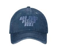 HUKQWX Personalised Baseball Cap for Men Women, Personalised Cap Trucker Hats Custom Dad Hats Hip Pop Cap Ball Hat Personalised Adjustable Denim Casquette Hat Baseball Cap Gifts, Design Your Own Hats