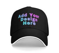 HUKQWX Personalised Baseball Cap for Men Women, Personalised Cap Trucker Hats Custom Dad Hats Hip Pop Cap Ball Hat Personalised Adjustable Denim Casquette Hat Baseball Cap Gifts, Design Your Own Hats