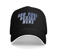 HUKQWX Personalised Baseball Cap for Men Women, Personalised Cap Trucker Hats Custom Dad Hats Hip Pop Cap Ball Hat Personalised Adjustable Denim Casquette Hat Baseball Cap Gifts, Design Your Own Hats