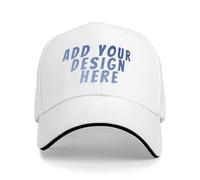 HUKQWX Personalised Baseball Cap for Men Women, Personalised Cap Trucker Hats Custom Dad Hats Hip Pop Cap Ball Hat Personalised Adjustable Denim Casquette Hat Baseball Cap Gifts, Design Your Own Hats