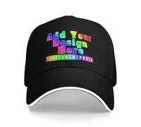 HUKQWX Personalised Baseball Cap for Men Women, Personalised Cap Trucker Hats Custom Dad Hats Hip Pop Cap Ball Hat Personalised Adjustable Denim Casquette Hat Baseball Cap Gifts, Design Your Own Hats