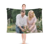 HUKQWX Personalised Blanket - Custom, Photo Blankets for Adults, Valentines Day & Birthday Gifts - Text, cooling blanket, personalised gifts for women, 60x80 in
