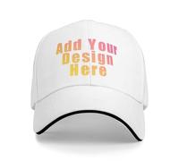 HUKQWX Personalised Caps Custom Baseball Caps for Men Women, Add Your Logo Picture Text Adjustable Trucker Hat Cotton Unisex Sports Casual Dad Hats Personalised Party Hats