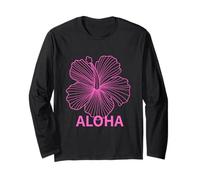 Hula Dance Hula Lesson Aloha Tropical Hawaii Hibiscus Cute Popular Plumeria Hawaiian Black Long Sleeve T-Shirt