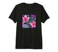 Hula Dance Hula Lesson Aloha Tropical Hawaii Hibiscus Cute Popular Plumeria Hawaiian Black Premium T-Shirt